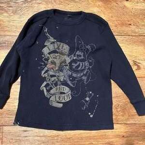 Vintage SpongeBob Patrick 'Live and Loud' Thermal Long-Sleeve Kids Shirt
